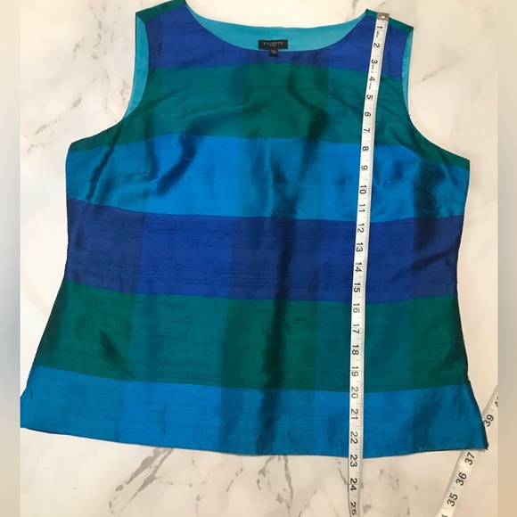 Talbots Sleeveless raw silk top (EUC) - Picture 8 of 11